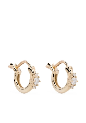 Adina Reyter 14kt yellow gold Trio diamond huggie hoop earrings