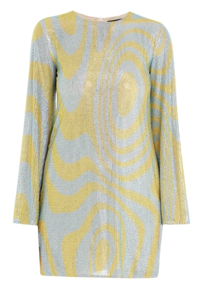 Celia Kritharioti crystal-embellished mini dress - Yellow