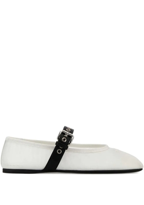 Miu Miu buckle-strap ballet flats - White