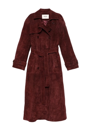 ducie Corrin suede trench coat - Red