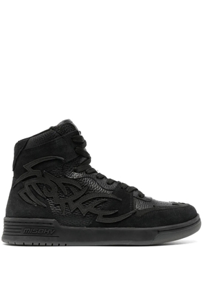 MISBHV panelled high-top leather sneakers - Black