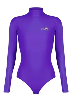 MM6 Maison Margiela high-neck graphic bodysuit - Purple