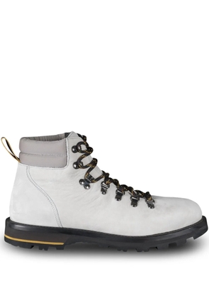 Moorer lace-up boots - White