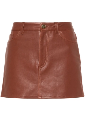 ETRO nappa mini skirt - Brown