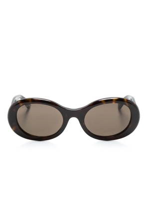 Gucci Eyewear tortoiseshell oval-frame sunglasses - Brown