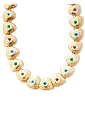 Lauren Rubinski 14kt yellow gold Evil Eye enamel necklace