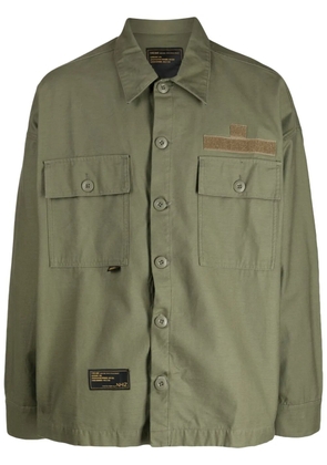 izzue flap-pocket cotton shirt - Green