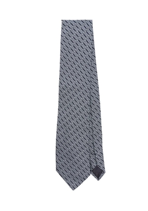 Lanvin pattern-jacquard silk tie - Blue