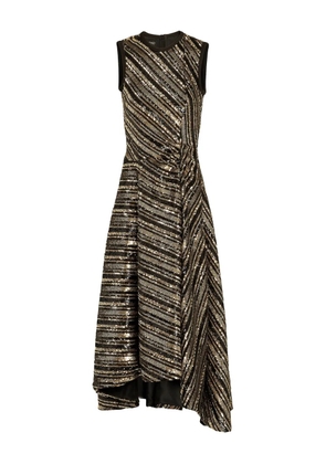 Giambattista Valli sequin-stripe asymmetrical dress - Black