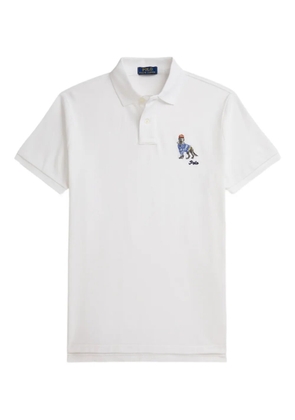 Polo Ralph Lauren dog-embroidered polo shirt - White