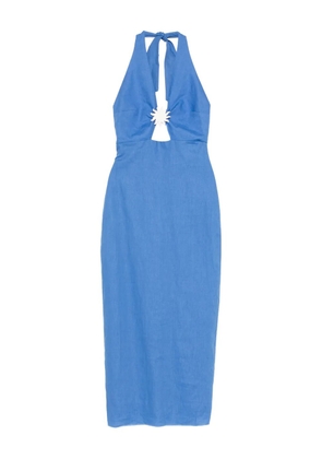 Cala de la Cruz Orly halterneck cut-out midi dress - Blue