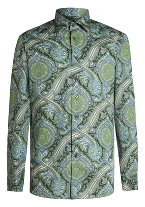 ETRO paisley-print cotton shirt - Green