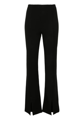 Maje split-detailed flared trousers - Black