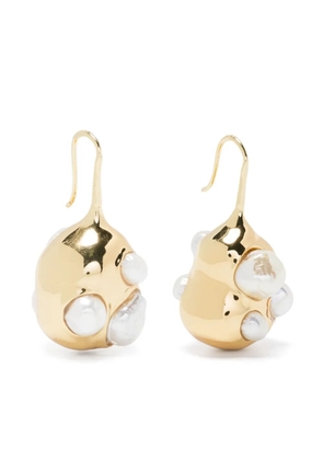 Ryenn's Eyes x Quentin Jones 14K gold plated brass drop earrings