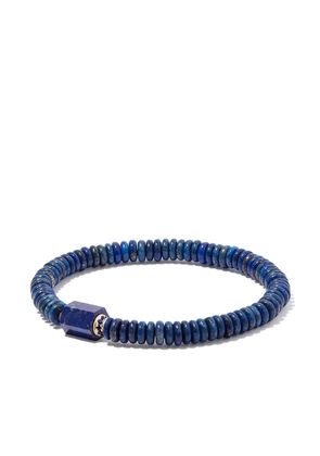 LUIS MORAIS 14kt yellow gold hexagon charm beaded bracelet