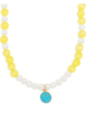 A Sinner in Pearls pearl cats-eye bead pearl necklace - Yellow