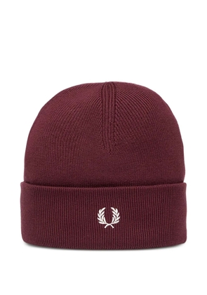 Fred Perry embroidered logo beanie hat