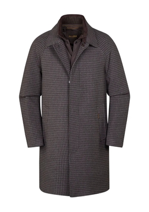 Moorer Marden-H-Pp houndstooth collared coat - Grey