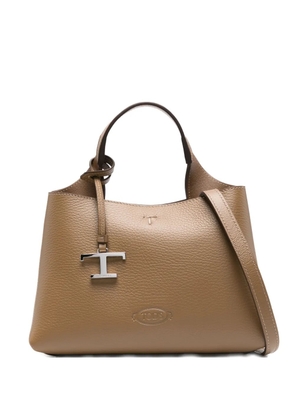 Tod's leather T-logo tote bag - Green