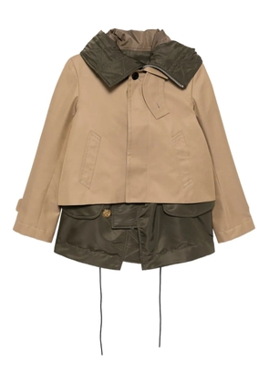 sacai double-layered jacket - Neutrals