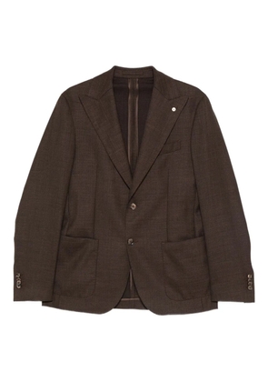 LUIGI BIANCHI MANTOVA button-fastening blazer - Brown
