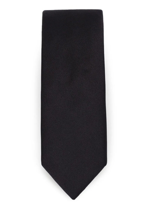 Dolce & Gabbana logo-embroidered silk tie - Blue