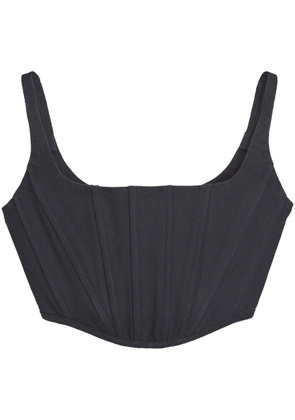 Marc Jacobs denim bustier top - Black