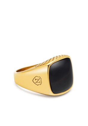 Nialaya Jewelry onyx signet ring - Gold