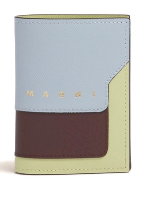 Marni logo-print wallet - Blue