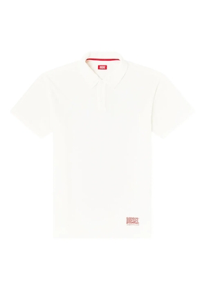 Diesel Joshua-D-Core embroidered short-sleeves polo shirt - White
