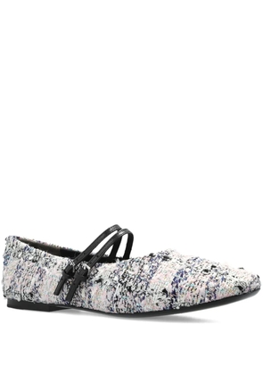 Tory Burch strap-detail ballet flats - White