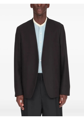 Maison Margiela collarless vigin-wool blazer - Black