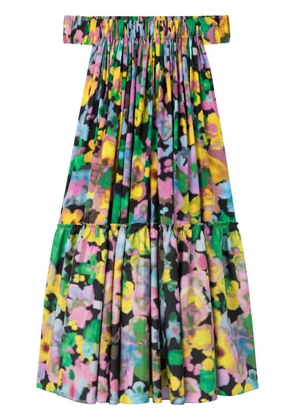 AZ FACTORY x Lutz Huelle Gaia floral-print off-shoulder midi dress - Pink