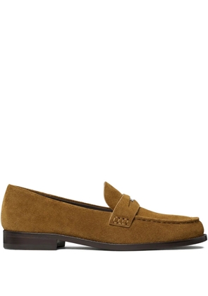Tory Burch penny suede loafers - Brown