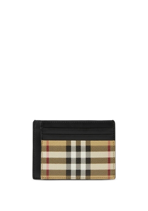 Burberry Vintage Check logo-engraved cardholder - Black