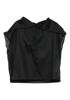 Jil Sander cotton caped top - Black