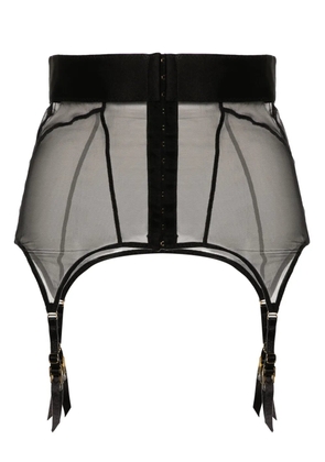 Murmur Zest sheer suspender belt - Black