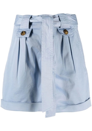Woolrich tied-waist cotton shorts - Blue