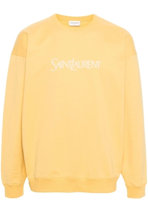 Saint Laurent logo-embroidered sweatshirt - Yellow