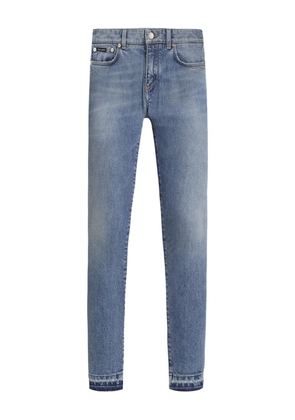 Dolce & Gabbana frayed-hem jeans - Blue