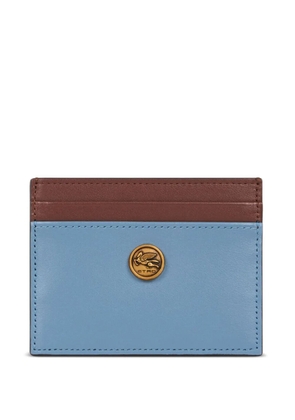 ETRO two-tone leather cardholder - Blue
