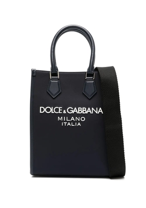 Dolce & Gabbana small raised-logo tote bag - Blue