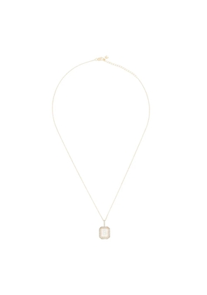 Mateo 14kt yellow gold diamond B necklace