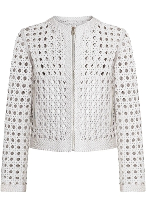 Dolce & Gabbana woven nappa-leather jacket - White