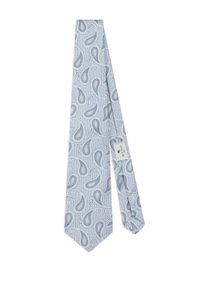 ETRO polka-dot paisley jacquard tie - White