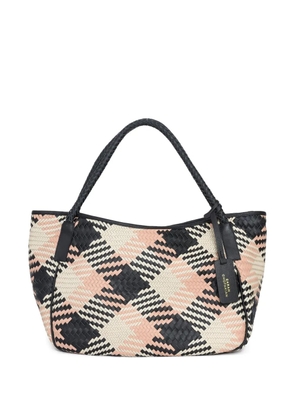 Sarah Chofakian Nougat plaid braided shoulder bag - Black