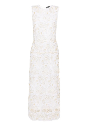 Fabiana Filippi x Benni Bosetto Fabula-macramé midi dress - White