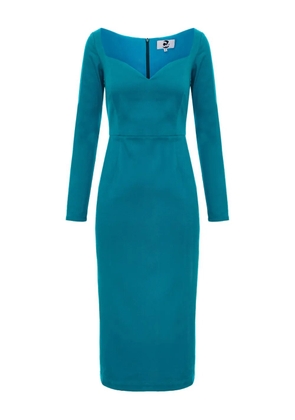 CuAnna SOPHIE long-sleeved midi dress - Blue