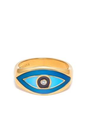 Nialaya Jewelry large evil eye ring - Gold