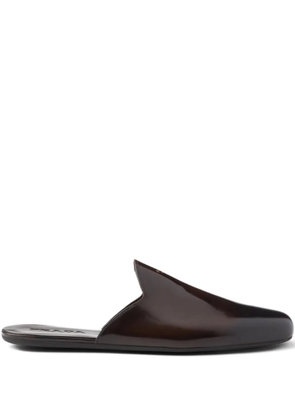 Prada leather mules - Brown